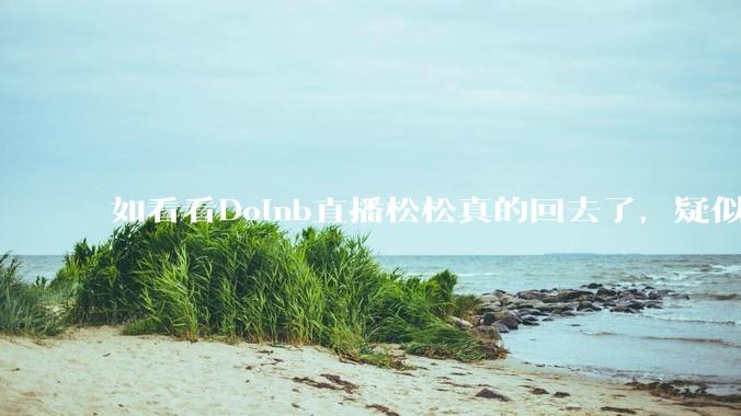 如看看Doinb直播松松真的回去了，疑似已经被TES换人？
